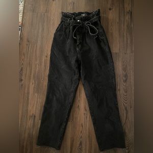 Abercrombie & Fitch Paper Waist Black Jeans